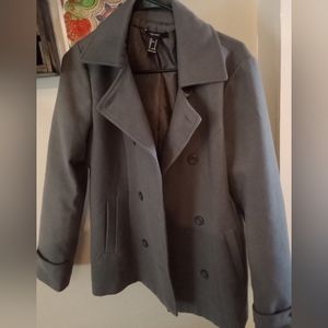 Unisex Gray forever21 short trench coat